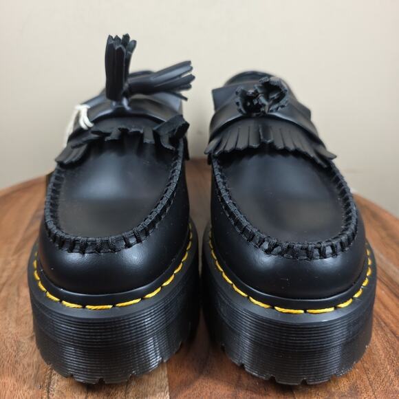 Dr Martens Adrian Quad Womens Black Size 10 Platform Leather Shoes New NWT - Picture 3 of 10